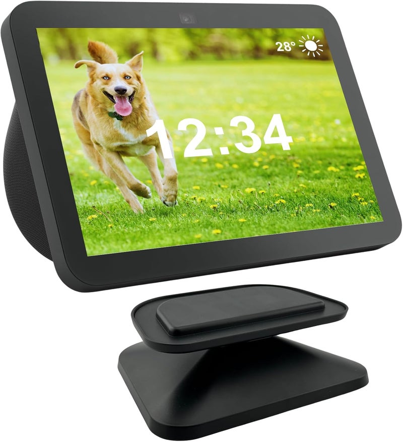 SINTRON Adjustable Magnetic Stand Mount for Shᴏw 8 3rd gen, Smart Display Stand Holder with 360 Degree Rotation, Swivel & Tilt Function, Anti-Slip Base - Black Compatible with iPhone 12 & newer models - Image 1